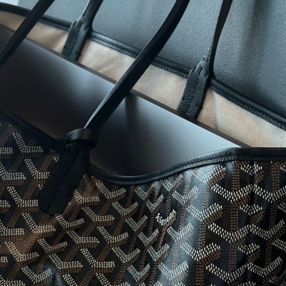 Large size Black Patterned Tote Bag - image 2